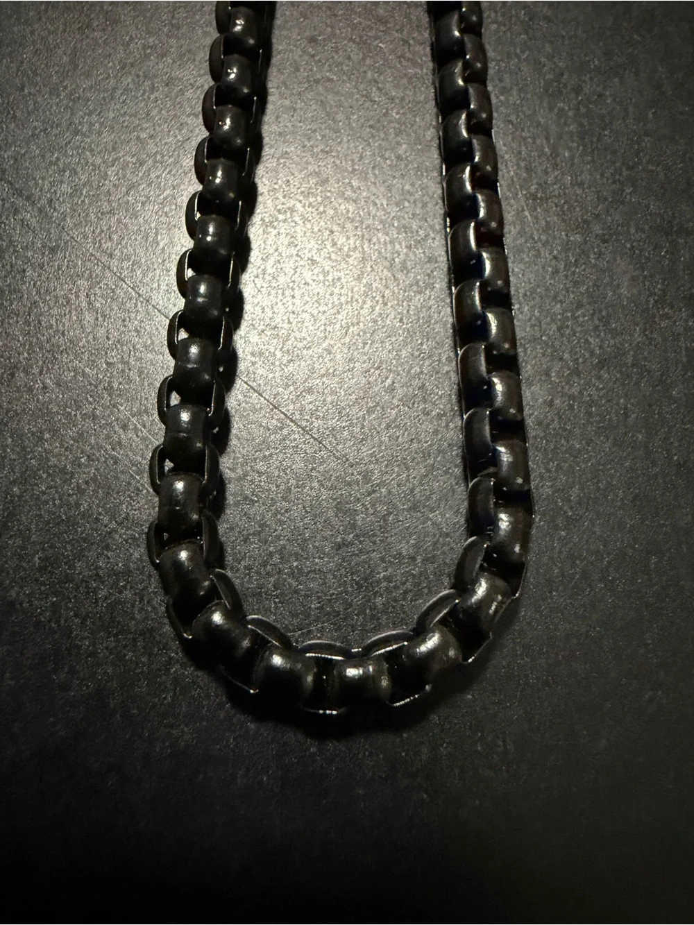 Men's Black Chain Necklace - Minimalist Everyday Style